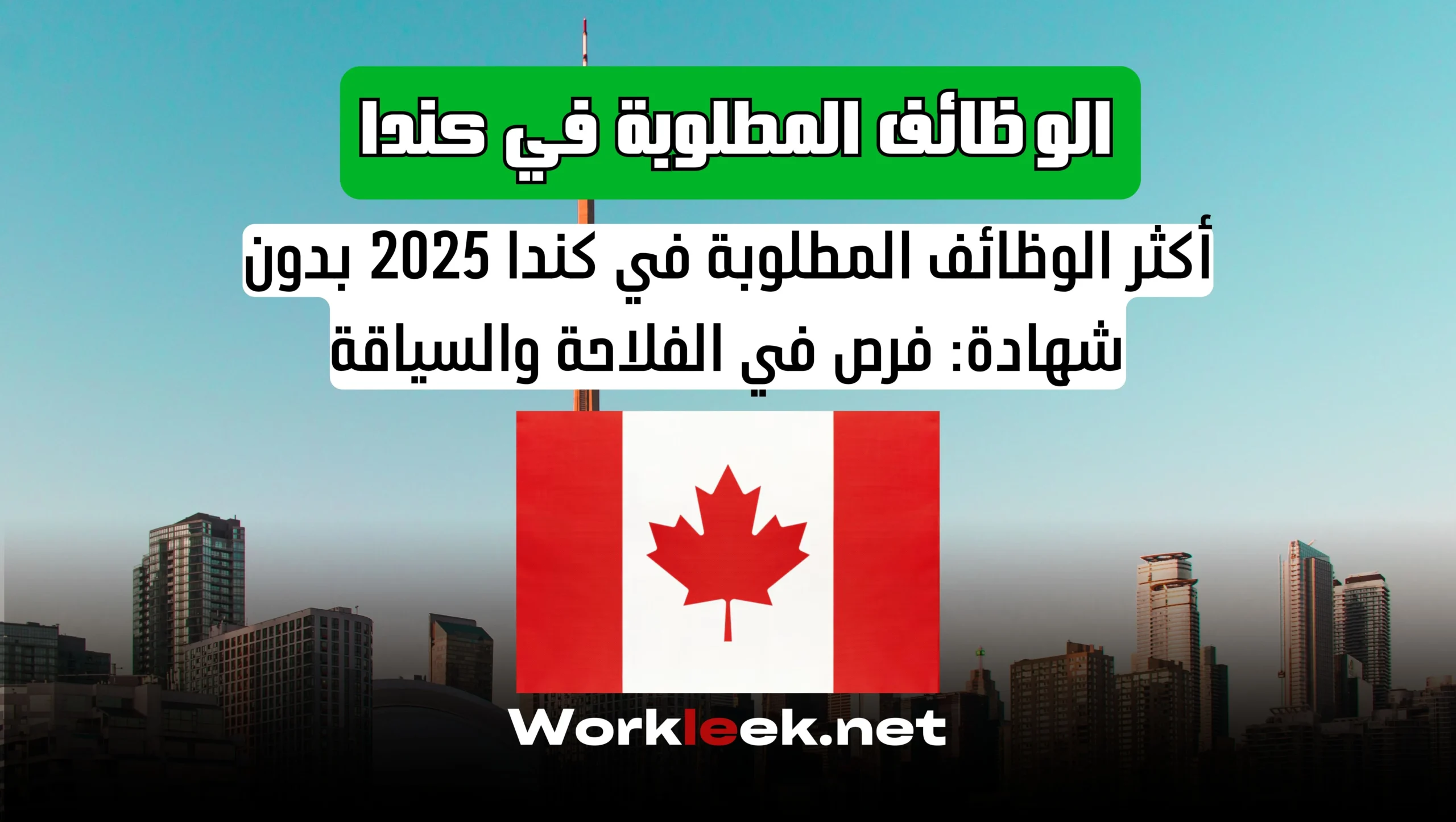 أكثر الوظائف المطلوبة في كندا 2025 بدون شهادة: فرص في الفلاحة والسياقة