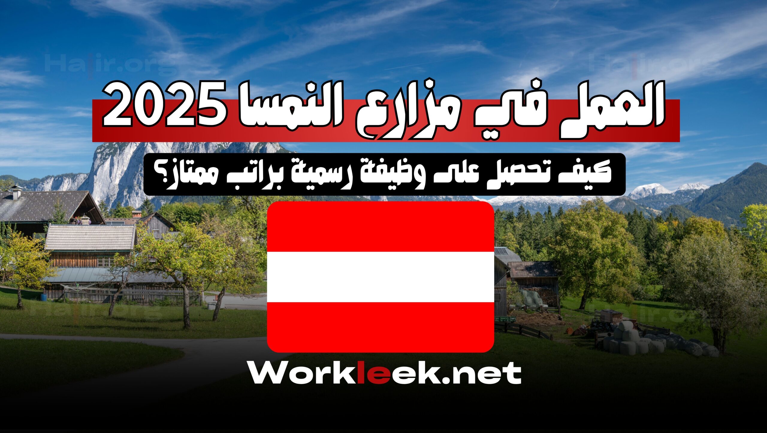 العمل في مزارع النمسا 2025: كيف تحصل على وظيفة رسمية براتب ممتاز؟